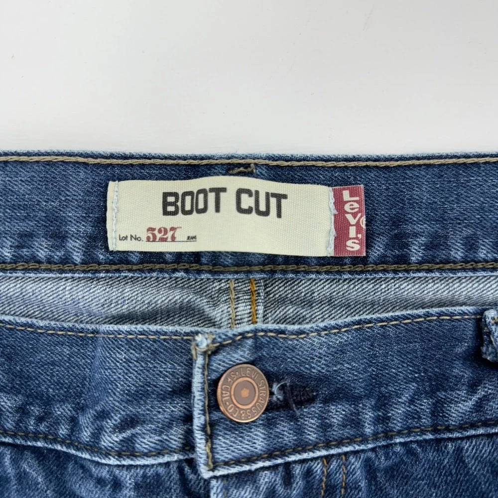 Levi's 527 Mens‎ Jeans Boot Cut Blue Denim 36x34